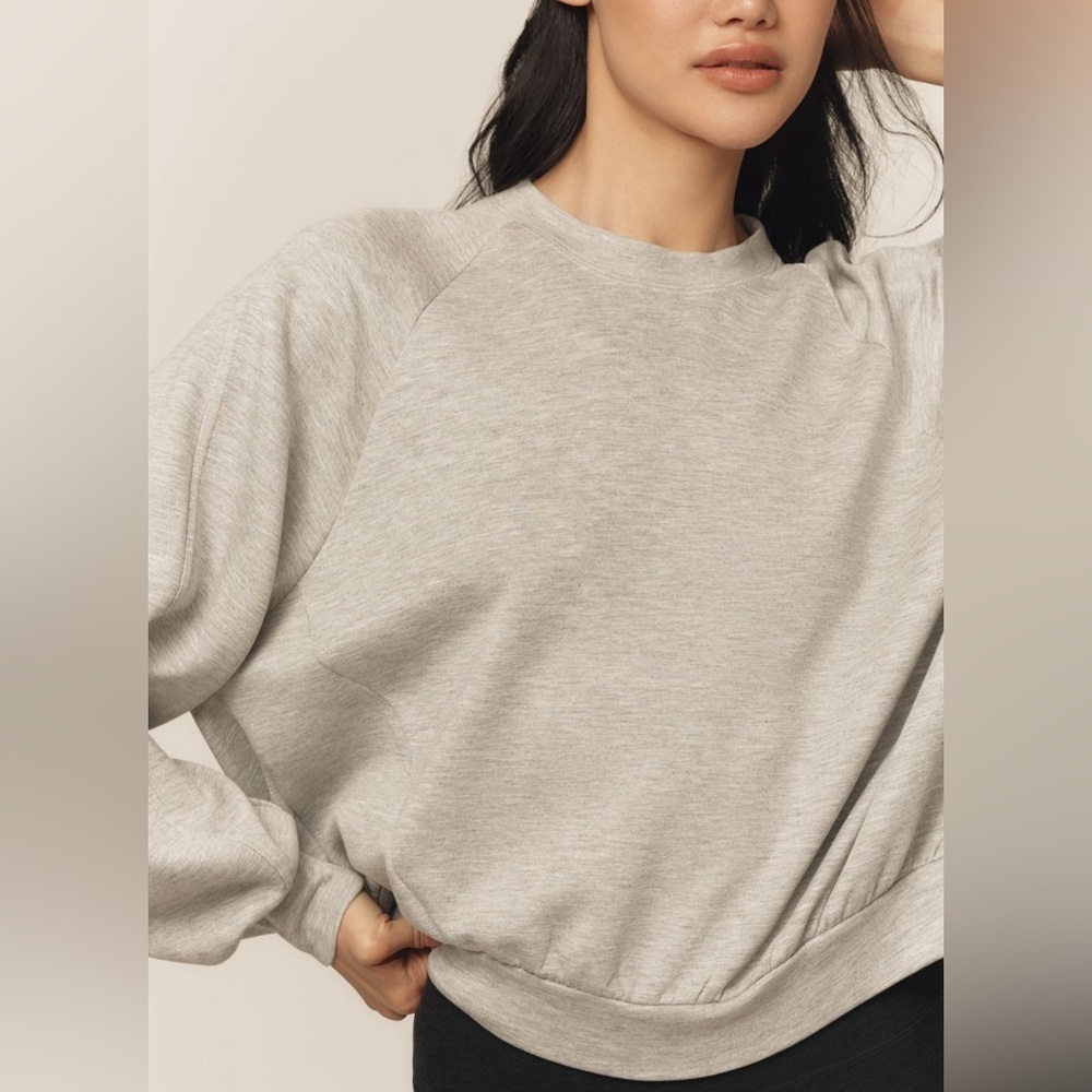 NWT! Daily Practice by Anthropologie Oversized Pullover Women's Sweatshirt Gray - Picture 4 of 4